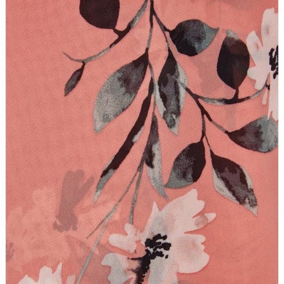 TORRID Midi Chiffon Wrap Dress Floral White Size 1X 14/16 - Picture 5 of 6